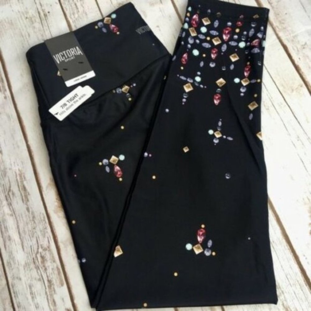NWT Victoria's Secret Sport Sparkle Shine 7/8 Leggings - Picture 2 of 7
